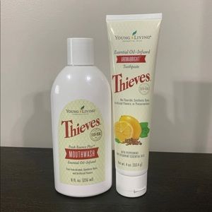 Thieves mouthwash and toothpaste